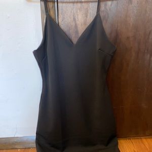 black mini dress